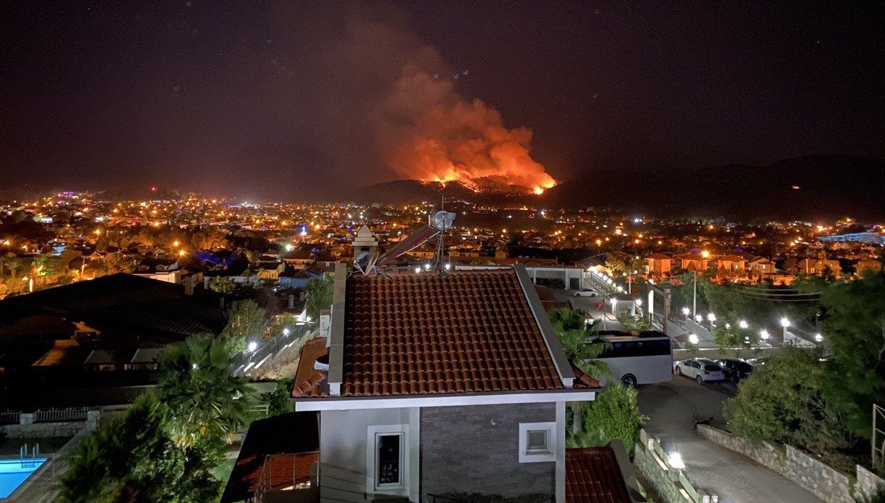 Muğla'nın Fethiye ilçesinde orman yangını