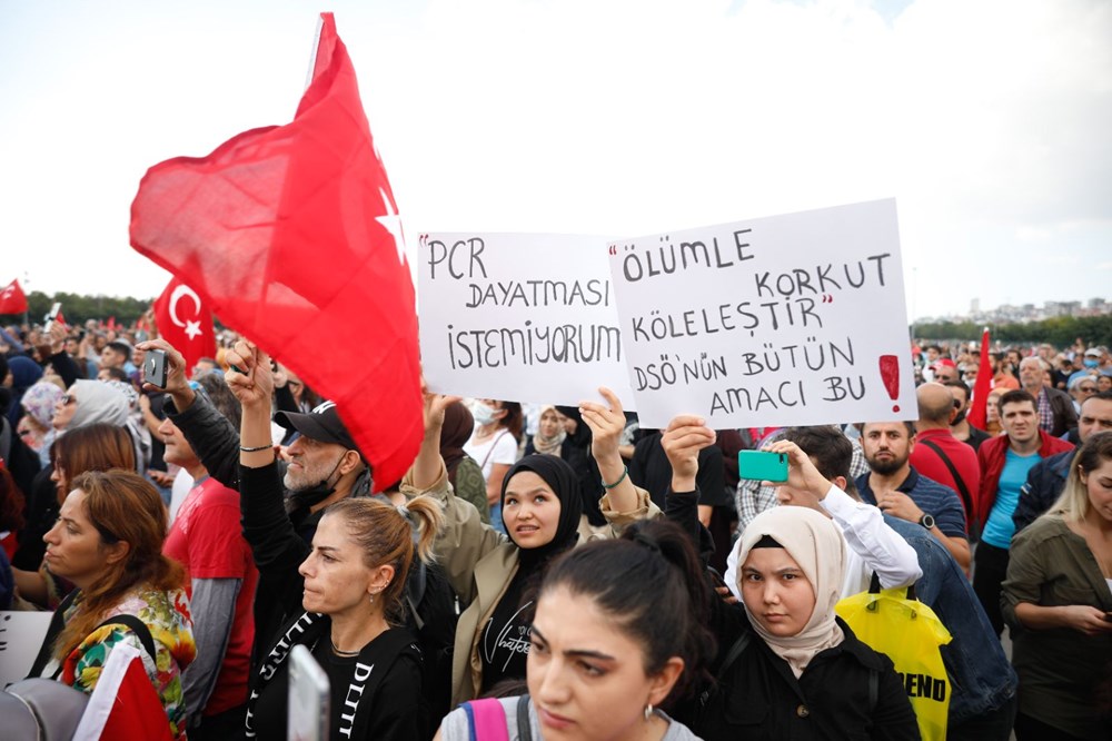 Aşı karşıtları miting yaptı: İşte kareler - 30