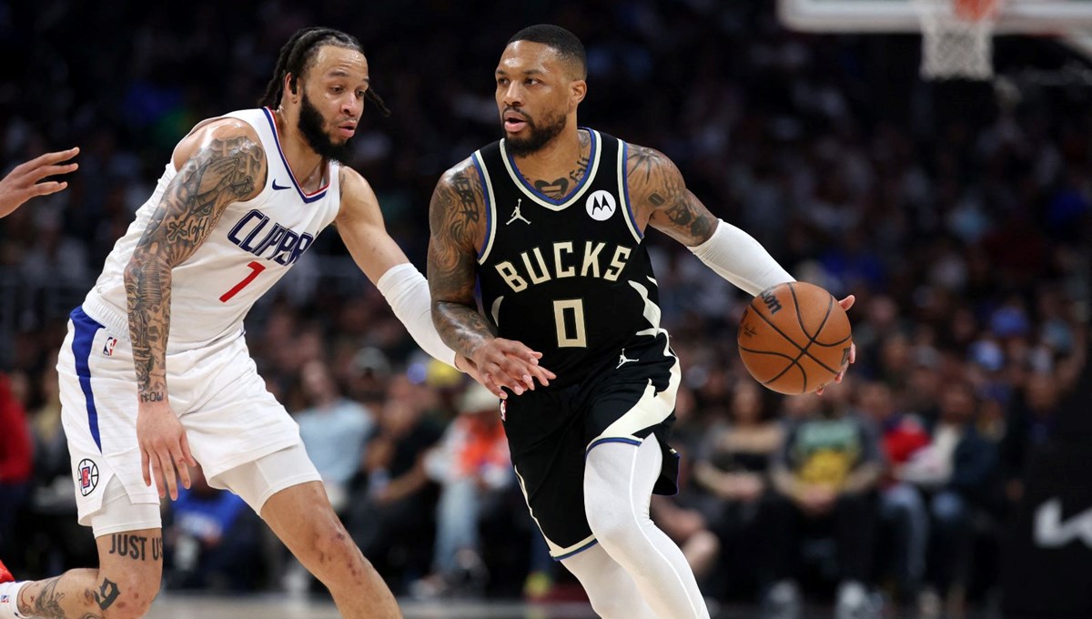 NBA'de Bucks, Lillard ve Giannis ile Clippers'ı devirdi