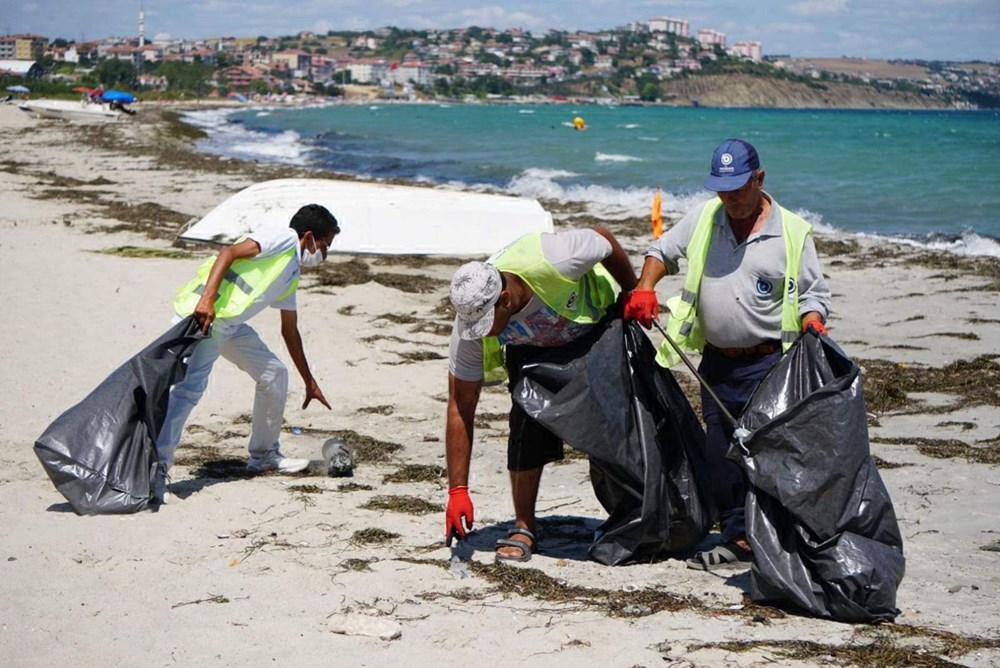 Tekirdağ'ın tatil beldesinde 500 ton çöp toplandı - 9