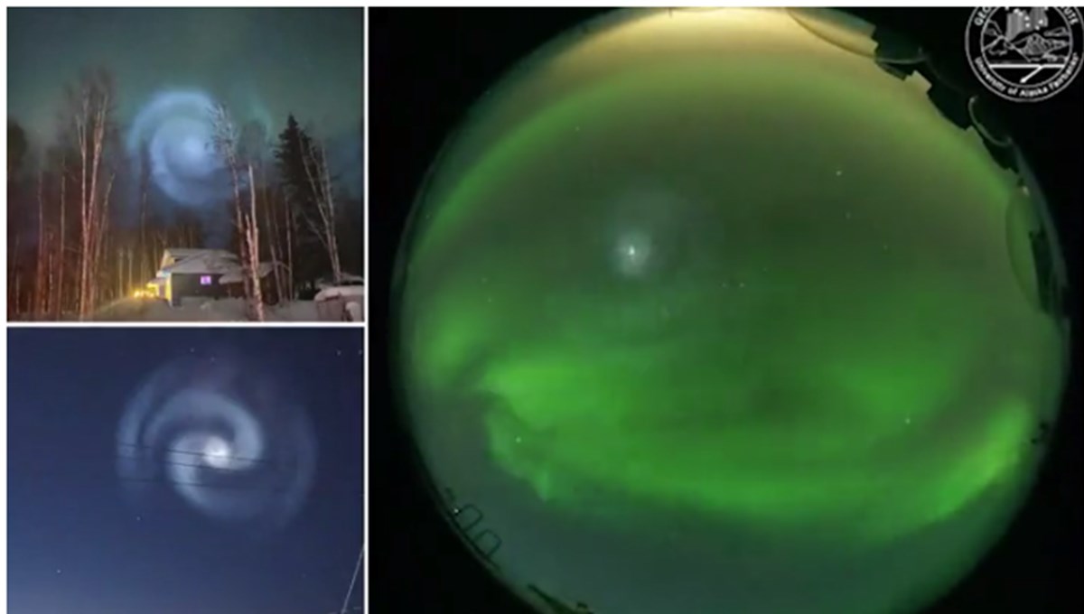 Alaska'da gökyüzünde devasa gizemli bir sarmal göründü: Bilim insanları nedenini açıkladı