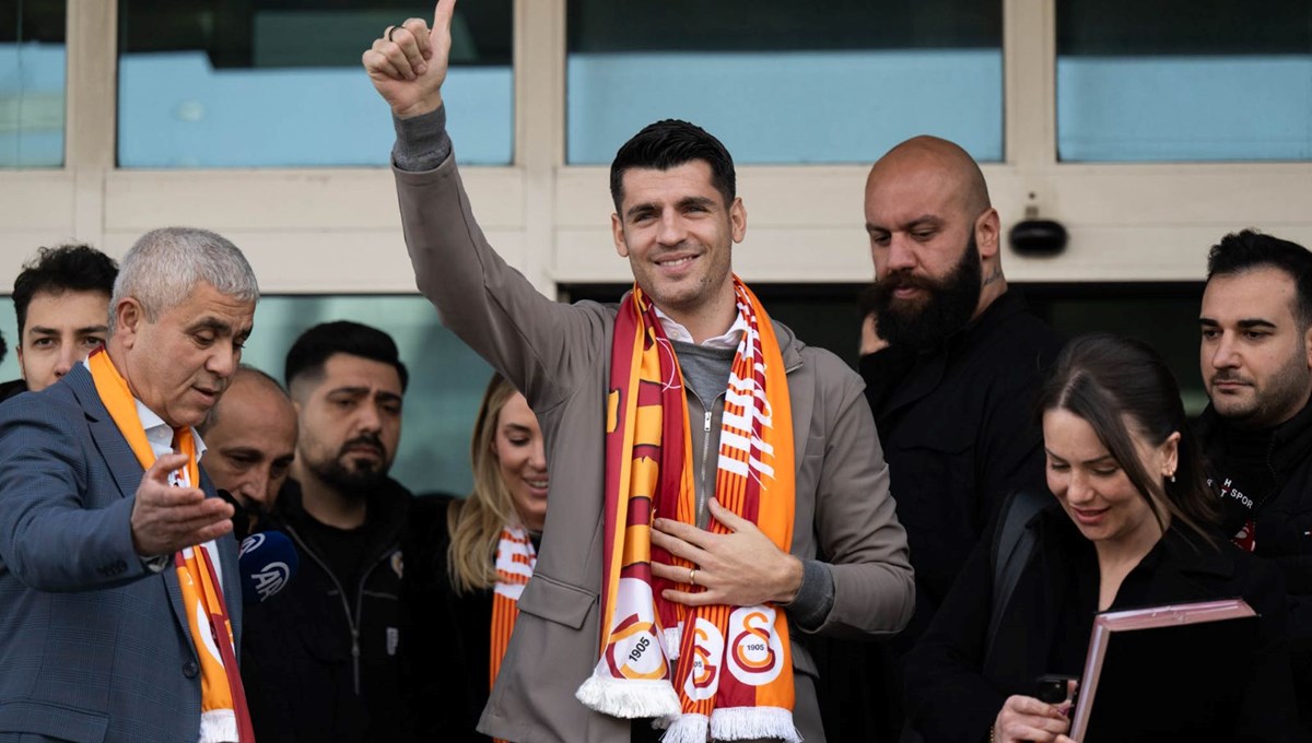 Galatasaray'da Alvaro Morata heyecanı: İstanbul'a iniş yaptı