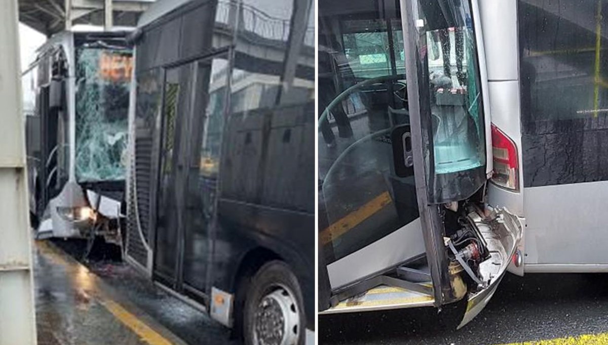 Küçükçekmece’de metrobüs kazası Küçükçekmece’de metrobüs kazası