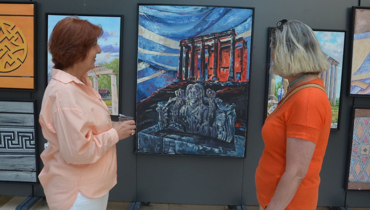 Kütahya'daki sanatçılar Aizanoi Antik Kenti’ni resmetti Kütahya'daki sanatçılar Aizanoi Antik Kenti’ni resmetti