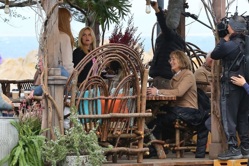Nicole Kidman, Meryl Streep ve Reese Witherspoon Big Little Lies için sette - 1
