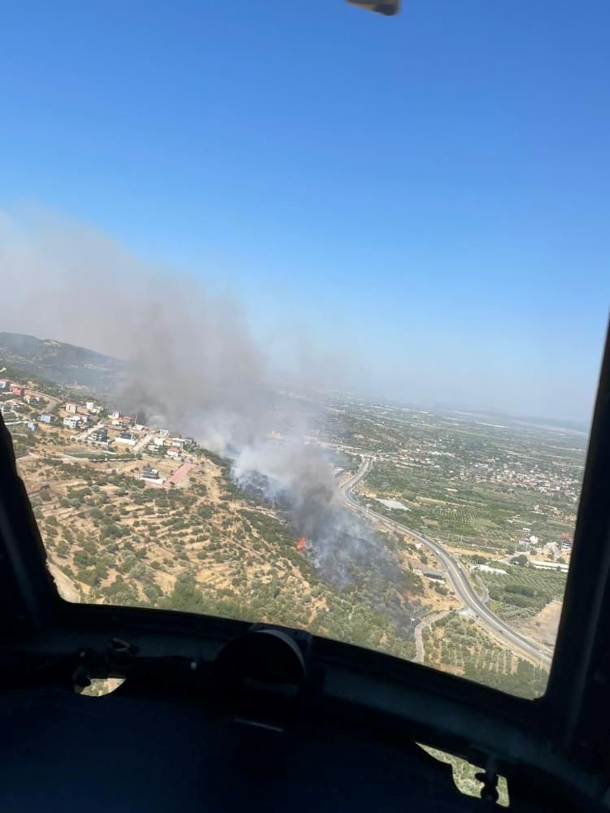 İzmir'de makilik alanda yangın