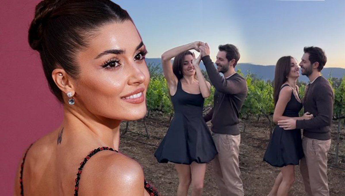 Hande Erçel ile Hakan Sabancı, ikinci yıl dönümlerini kutladı