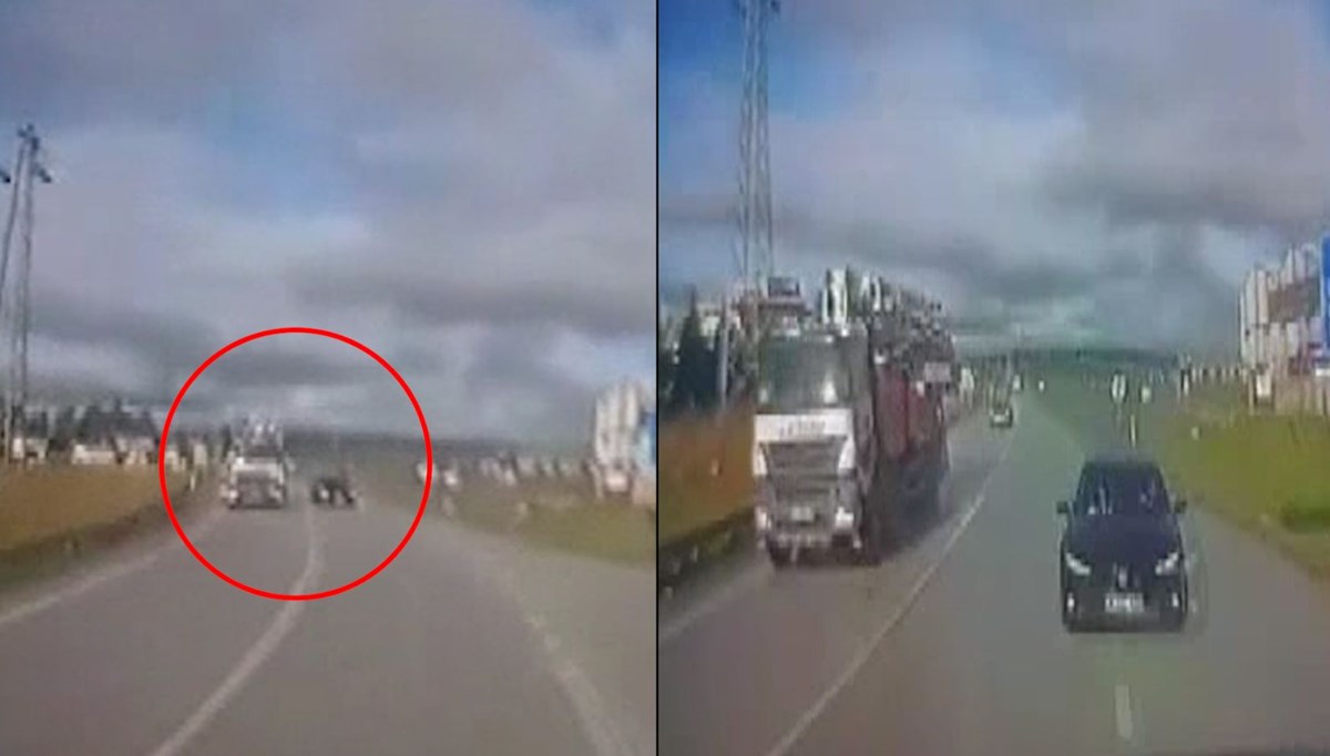 Hatalı sollama yapınca ölümle burun burun geldiler