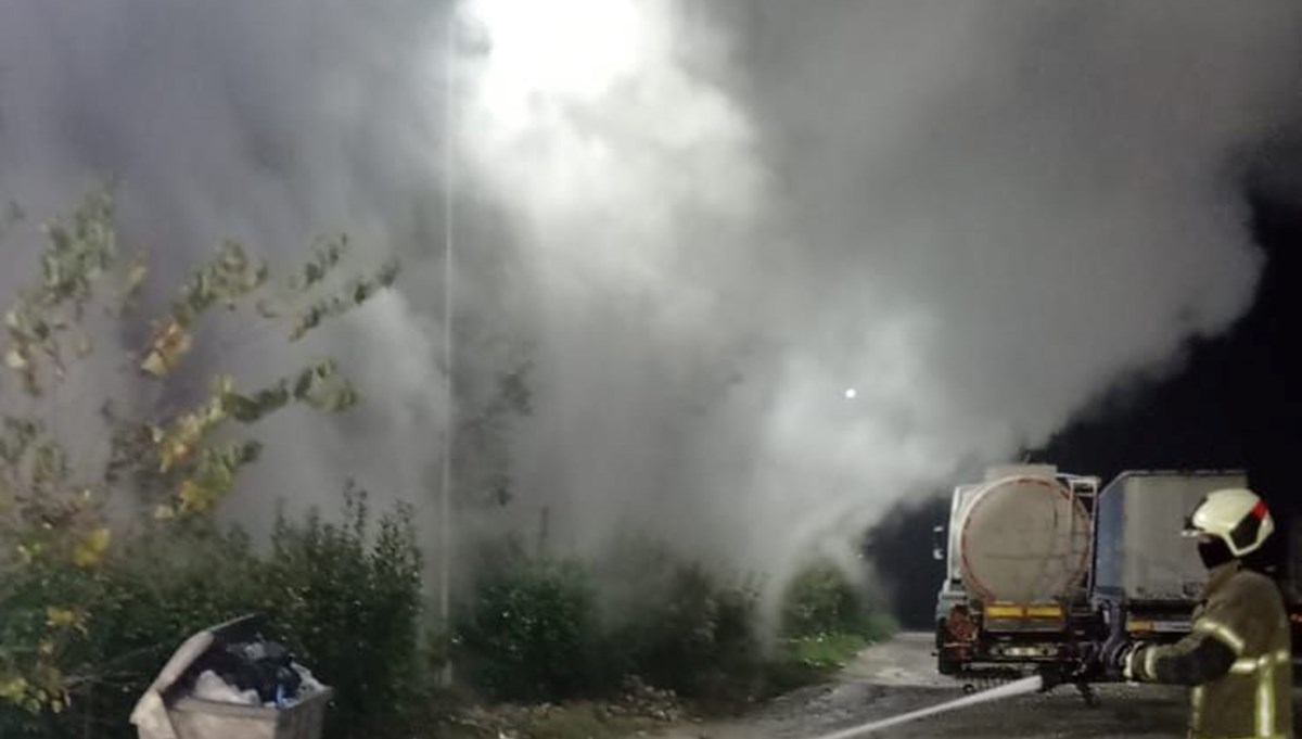 Park halindeki tankerden 25 ton hidrojen gazı sızdı Park halindeki tankerden 25 ton hidrojen gazı sızdı