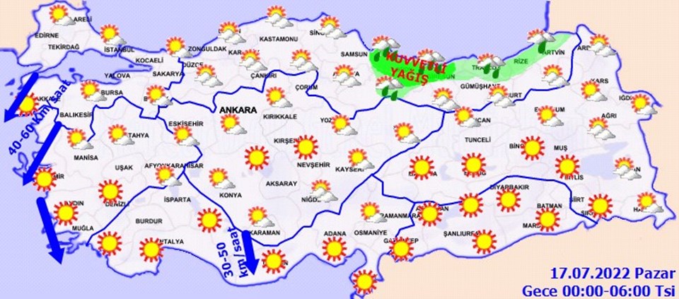 16 Temmuz'da hava durumu nasıl olacak? Meteoroloji'den sağanak ve rüzgar uyarısı - 1