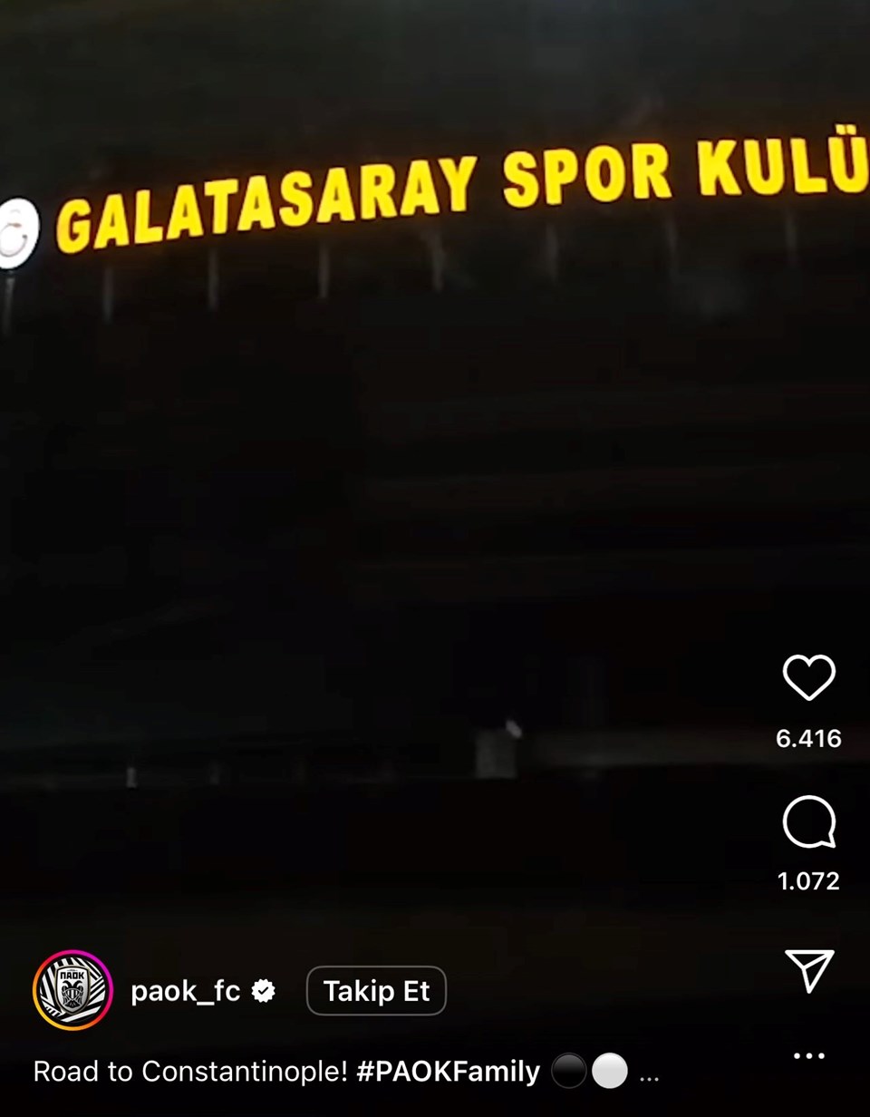 PAOK’tan Galatasaray maçı öncesi provokasyon - 1