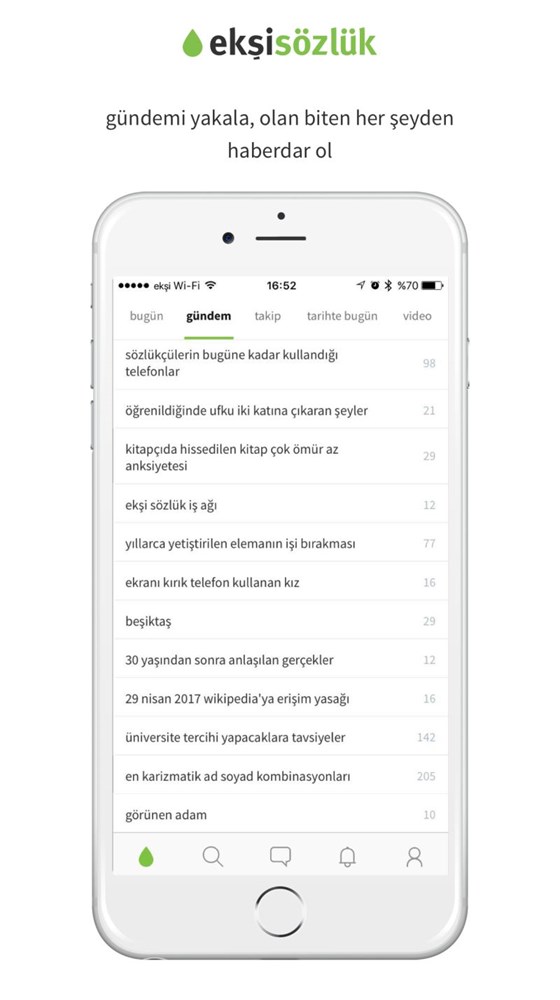 eksi sozluk un mobil uygulamasi yayinda