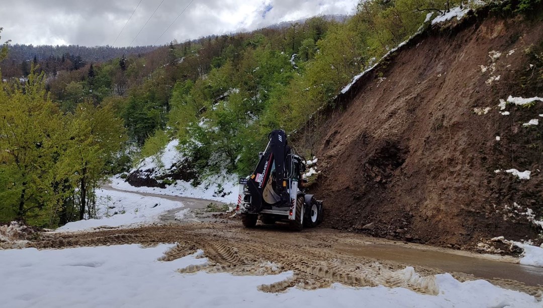Bartın'ın köylerinde heyelan