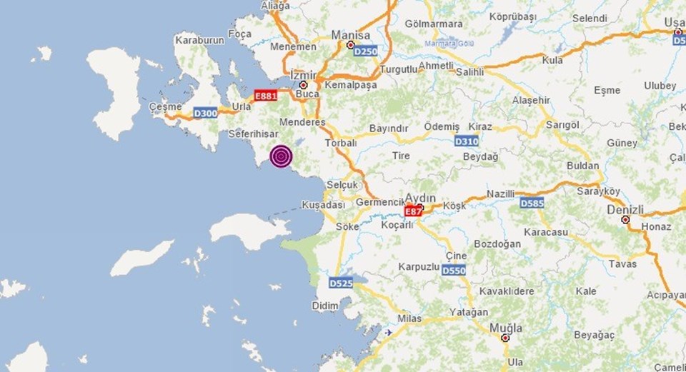 SON DAKİKA:  İzmir'de deprem | Son depremler - 1