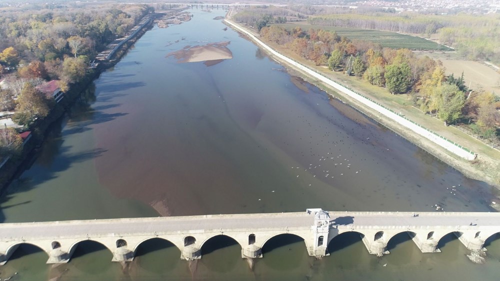 Edirne'de kuraklık: Meriç Nehri'nde kum adacıkları oluştu - 6
