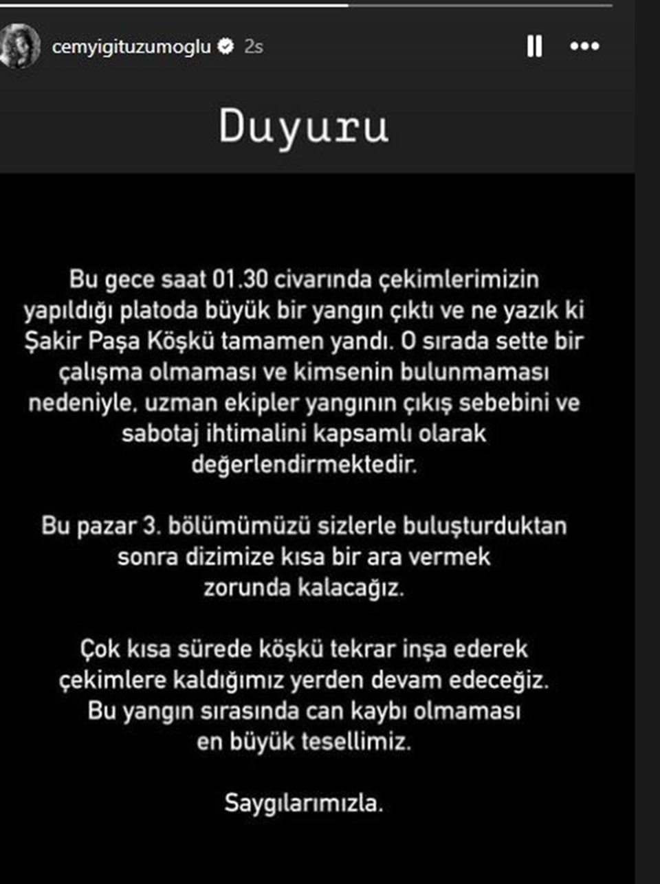 Şakir Paşa Ailesi'nin çekildiği köşk yandı: Şakir Paşa Ailesi yeni bölümleri yayımlanacak mı? Açıklama geldi - 2