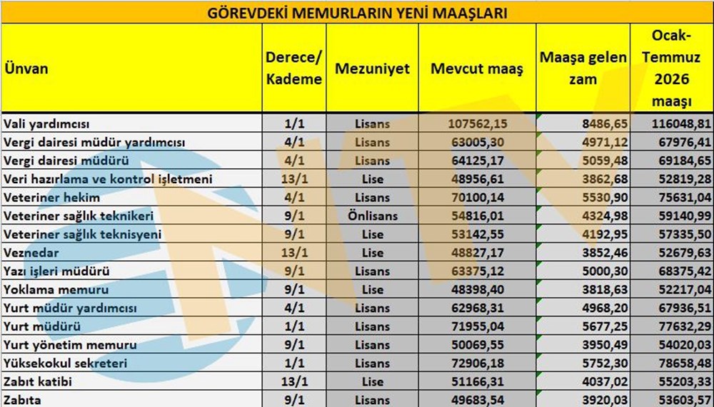 Memur maaşları ne kadar olacak? Öğretmen, polis, hemşire... İşte yeni teklife göre zamlı maaşlar - 9