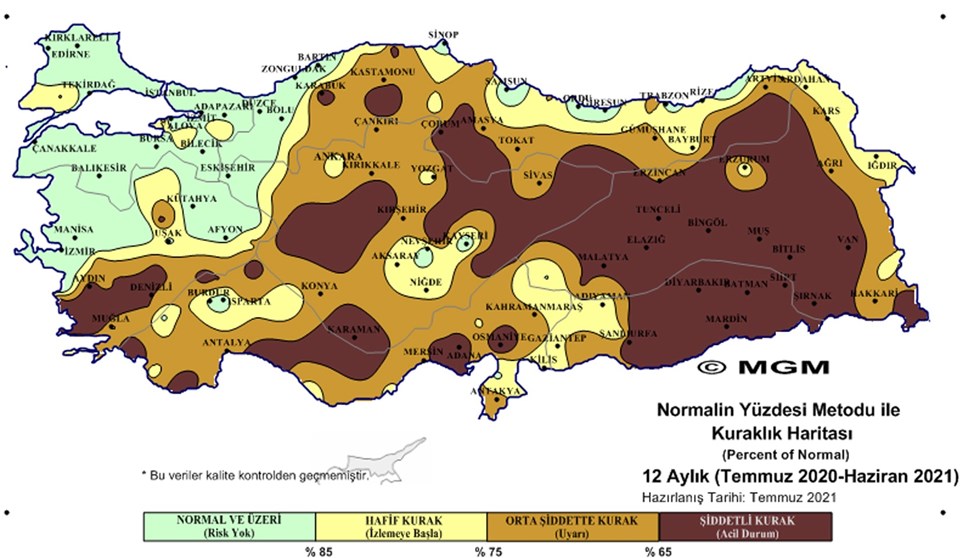 Meteorolojinin haritasında 'olağanüstü kuraklık' tehlikesi - 3