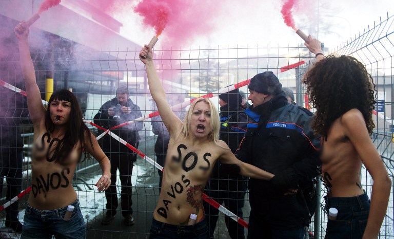 Topless Protester Uncensored