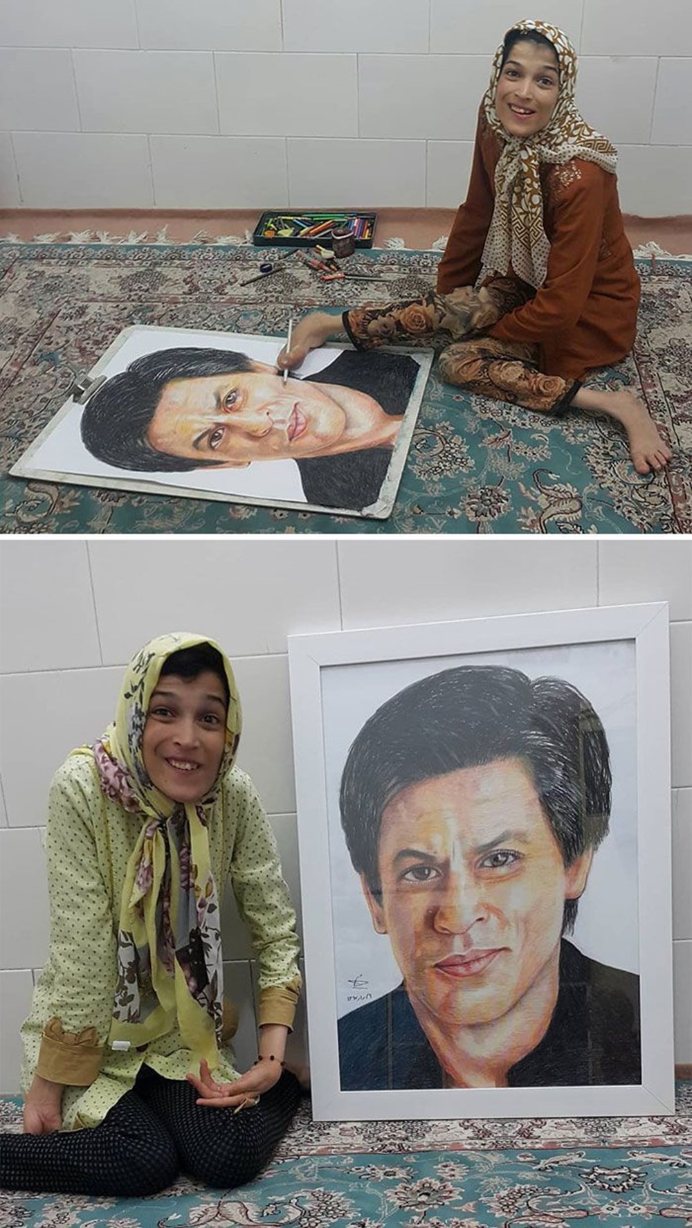 Iranian disabled painter draws pictures with his feet - 30