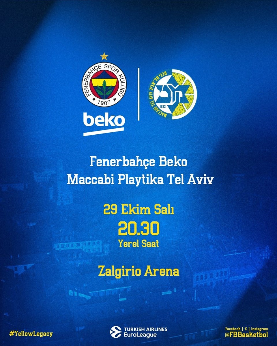 Fenerbahçe Beko-Maccabi Tel Aviv maçı için İstanbul kararı - 1