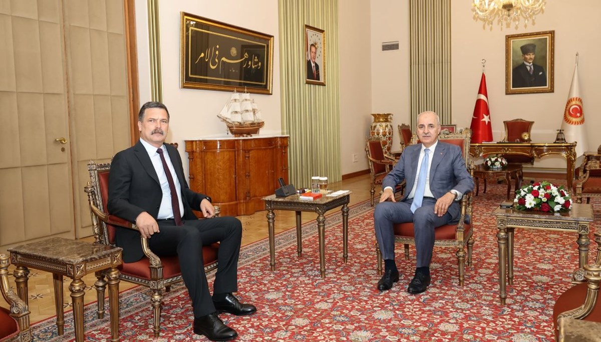 Kurtulmuş, TİP lideri Erkan Baş'la görüştü