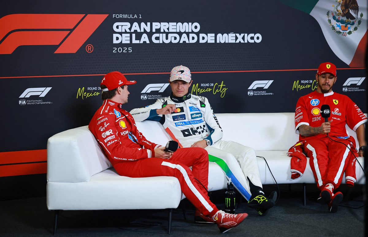 Sıralama turlarını ilk üç sırada tamamlayan Lando Norris, Charles Leclerc ve Lewis Hamilton, basın mensuplarının sorularını yanıtladı.