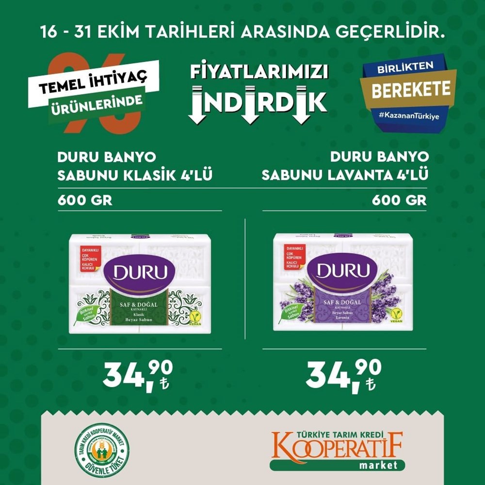 Tarım Kredi Kooperatif Market temel ihtiyaç ürünlerinde büyük indirimler (17-31 Ekim güncel indirimli ürünler kataloğu) - 50