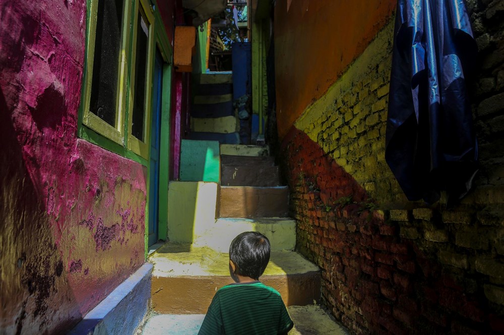 Endonezya'nın Malang kentindeki rengarenk evler - 4