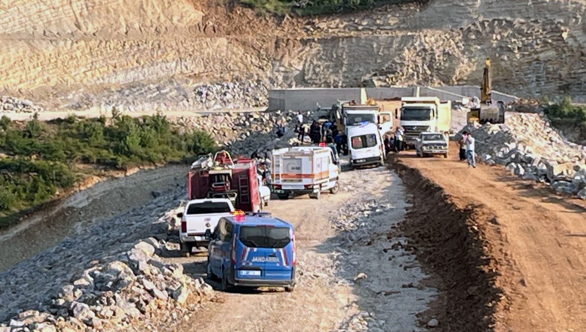 Baraj göleti inşaatında göçük