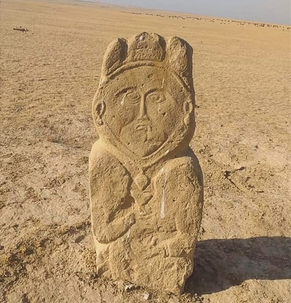 Kazakistan’da eski Türk dönemine ait taş heykel bulundu - 1