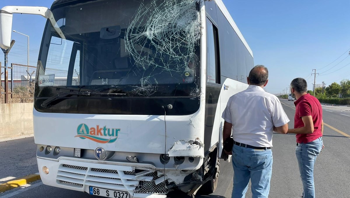 Aksaray'da işçi servisleri çarpıştı: 13 yaralı