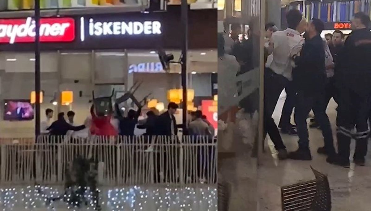 AVM’de tekme ve yumruklu kavga: Sandalyeler havada uçuştu AVM’de tekme ve yumruklu kavga: Sandalyeler havada uçuştu