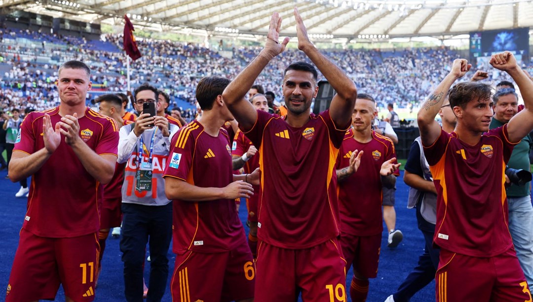 Zeki Çelik oynadı, Roma iki kırmızı kartın çıktığı derbide Lazio'yu devirdi!