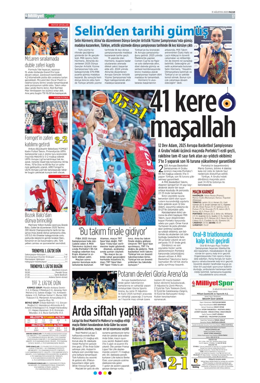 "Ya Kartal ya Schmidt" (31 Ağustos spor manşetleri) - 10