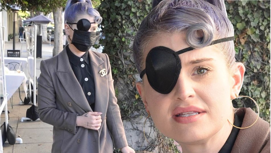 Gözünden yaralanan Kelly Osbourne göz bandıyla