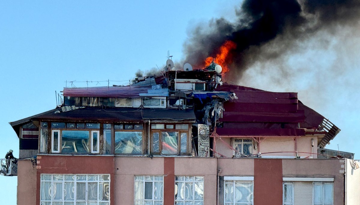 Ankara’da 7 katlı binada yangın paniği