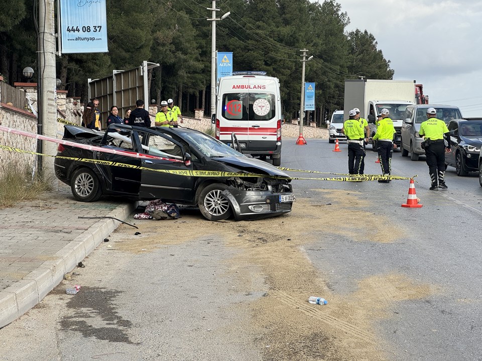 İzmir'de otomobil takla attı: 1 kişi öldü, 2 kişi yaralandı - 1