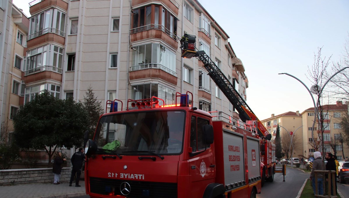 Kırklareli'nde apartmanda yangın paniği