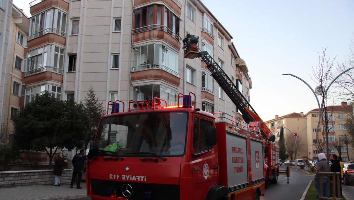 Kırklareli'nde apartmanda yangın paniği Kırklareli'nde apartmanda yangın paniği