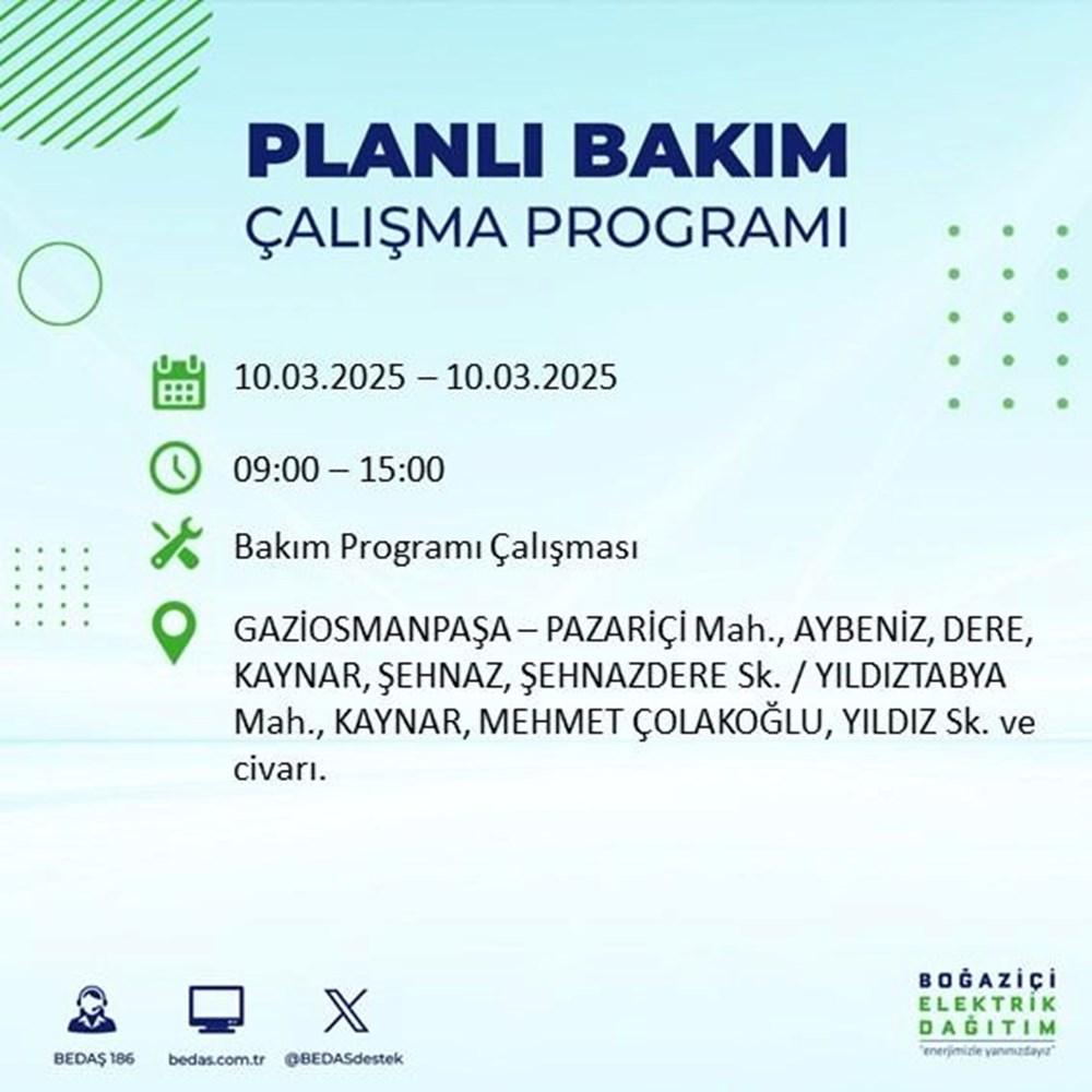 İstanbul'da Elektrikler Gidiyor: 22 İlçede Yarın Hayat Duracak mı? (10 Mart BEDAŞ Kesinti Alarmı) 115