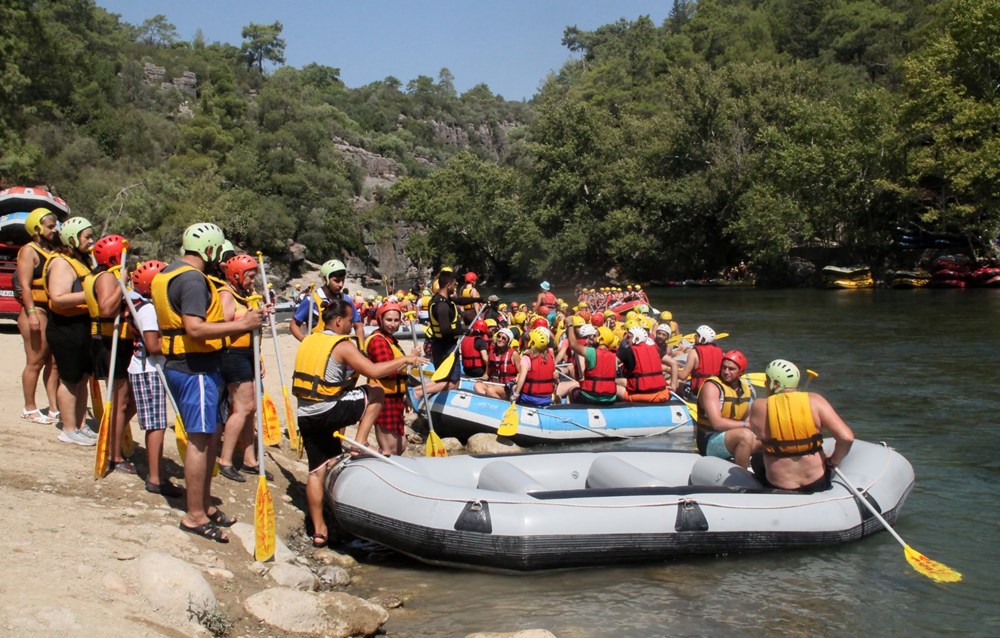 Günde 5 bin kişi rafting yapıyor: Burası adrenalin tutkunlarının gözdesi Köprülü Kanyon - 4