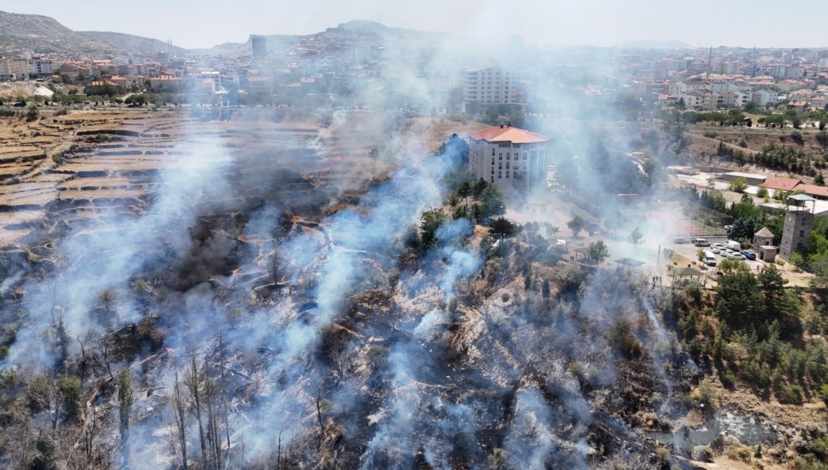 Nevşehir’deki örtü yangını