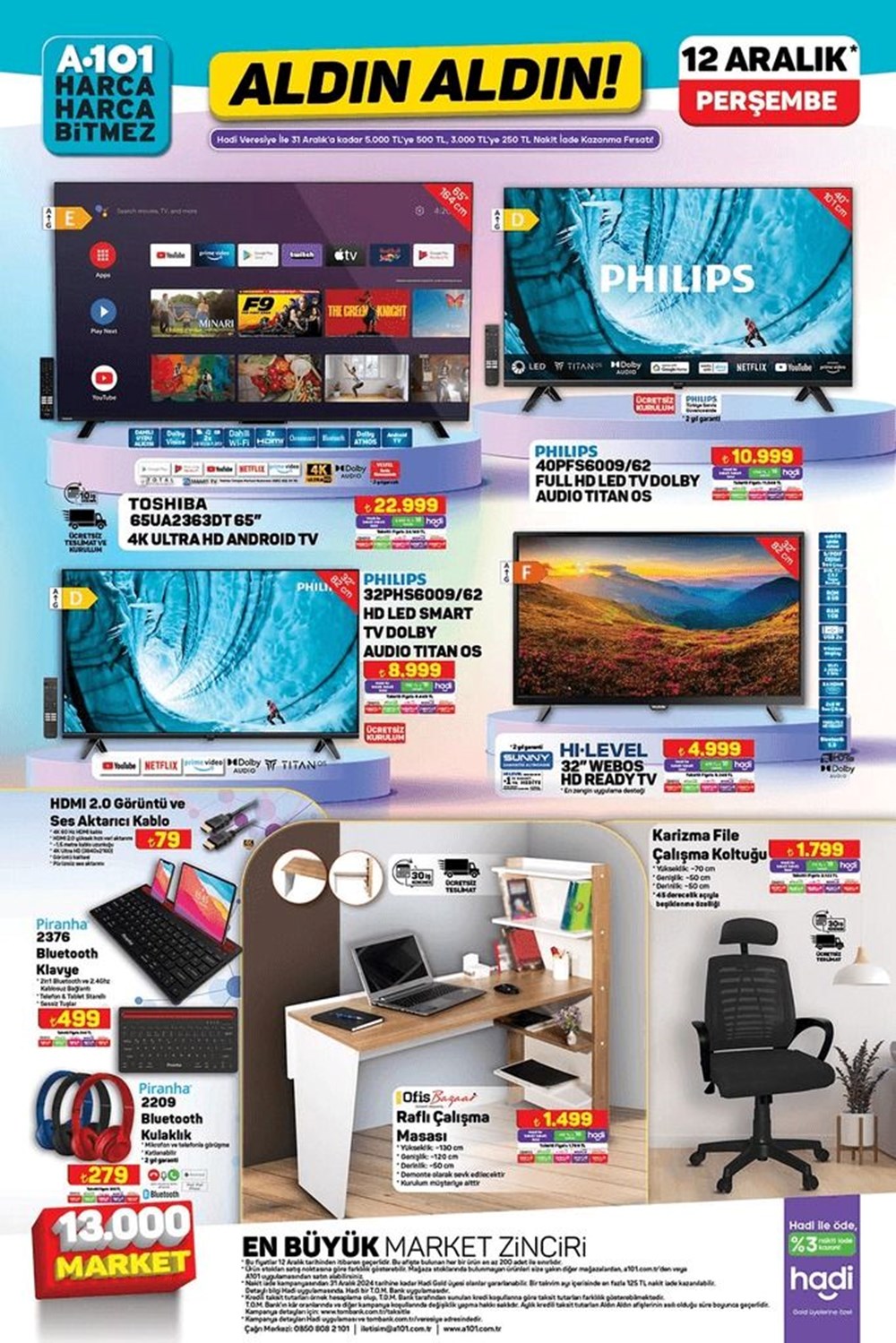 تركيا اليوم عروض منوعة وخصومات كبيرة من سلسلة متاجر A101 في تركيا تخفيضات A101 الحالية 12 ديسمبر 2024: منتجات جديدة مخفضة من سوق A101 ليلة رأس السنة - 1