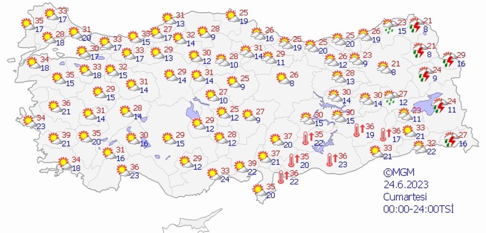 Hafta sonu hava nasıl olacak? 24-25 Haziran hava durumu tahminleri - 1