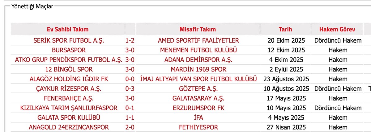 Üst klasman hakemi Seyfettin Alper Yılmaz