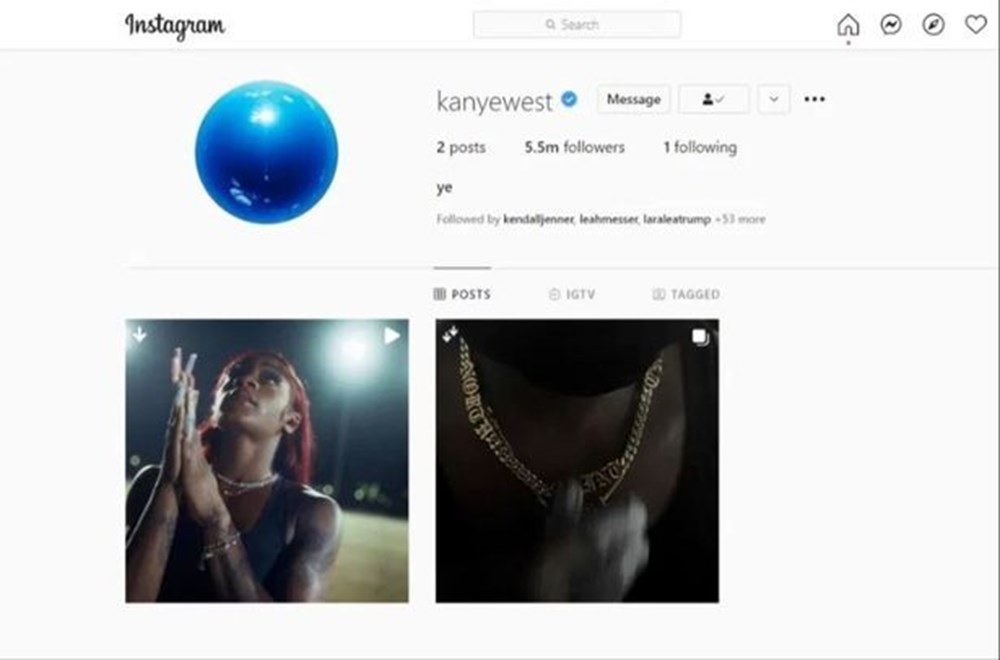 Kanye West iki yılın ardından Instagram'a döndü Magazin Haberleri