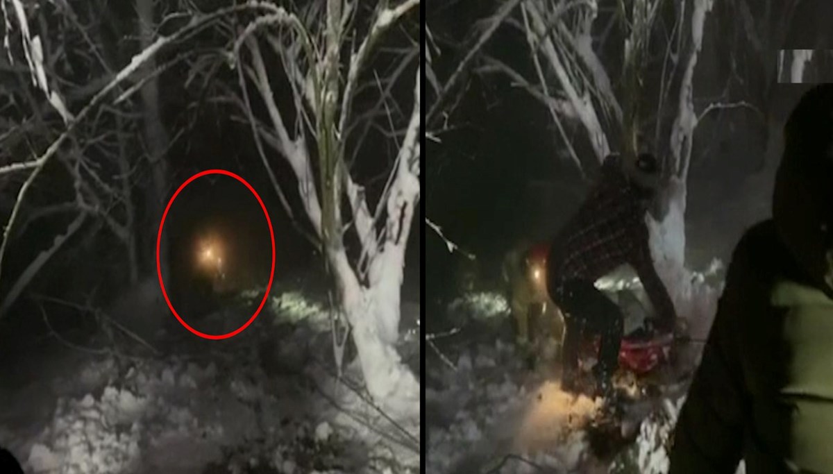 Uçurumdaki iki genç donmak üzereyken kurtarıldı