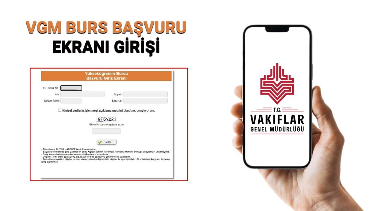 VGM Yükseköğrenim burs başvuru ekranı 2025-2026 | Vakıflar Genel Müdürlüğü üniversite burs başvuru şartları neler?