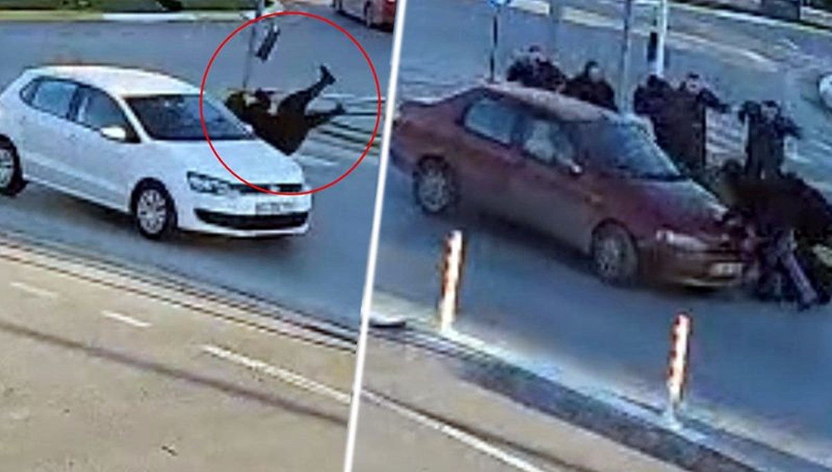 Facia böyle geldi: Yaya geçidinde otomobil çarpan kadının üzerinden 5 dakika sonra başka otomobil geçti Facia böyle geldi: Yaya geçidinde otomobil çarpan kadının üzerinden 5 dakika sonra başka otomobil geçti